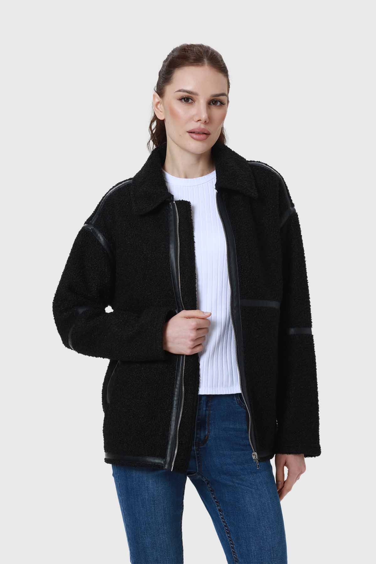 Polar Mujer Tipo Chaqueta Negro