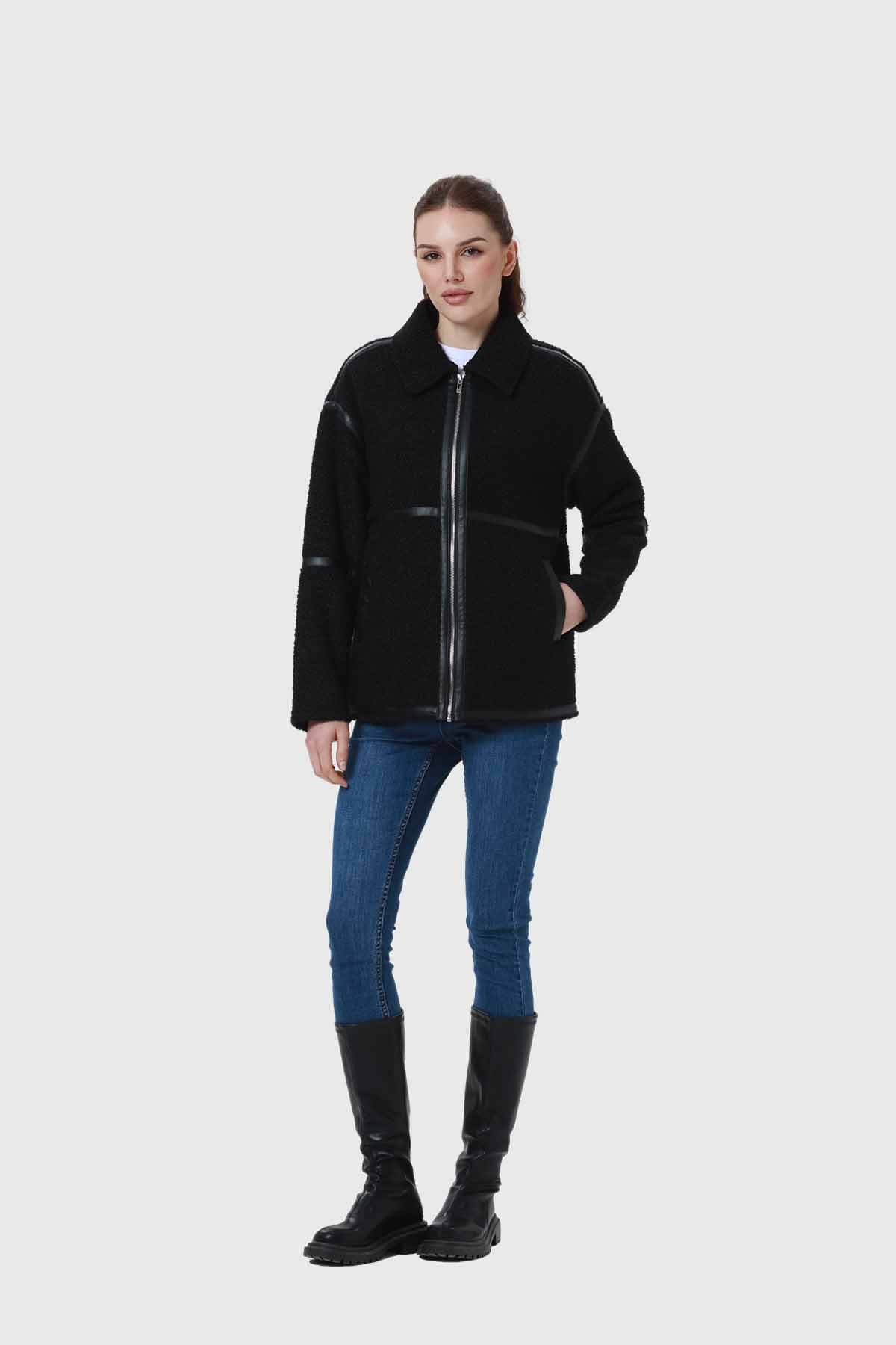 Polar Mujer Tipo Chaqueta Negro