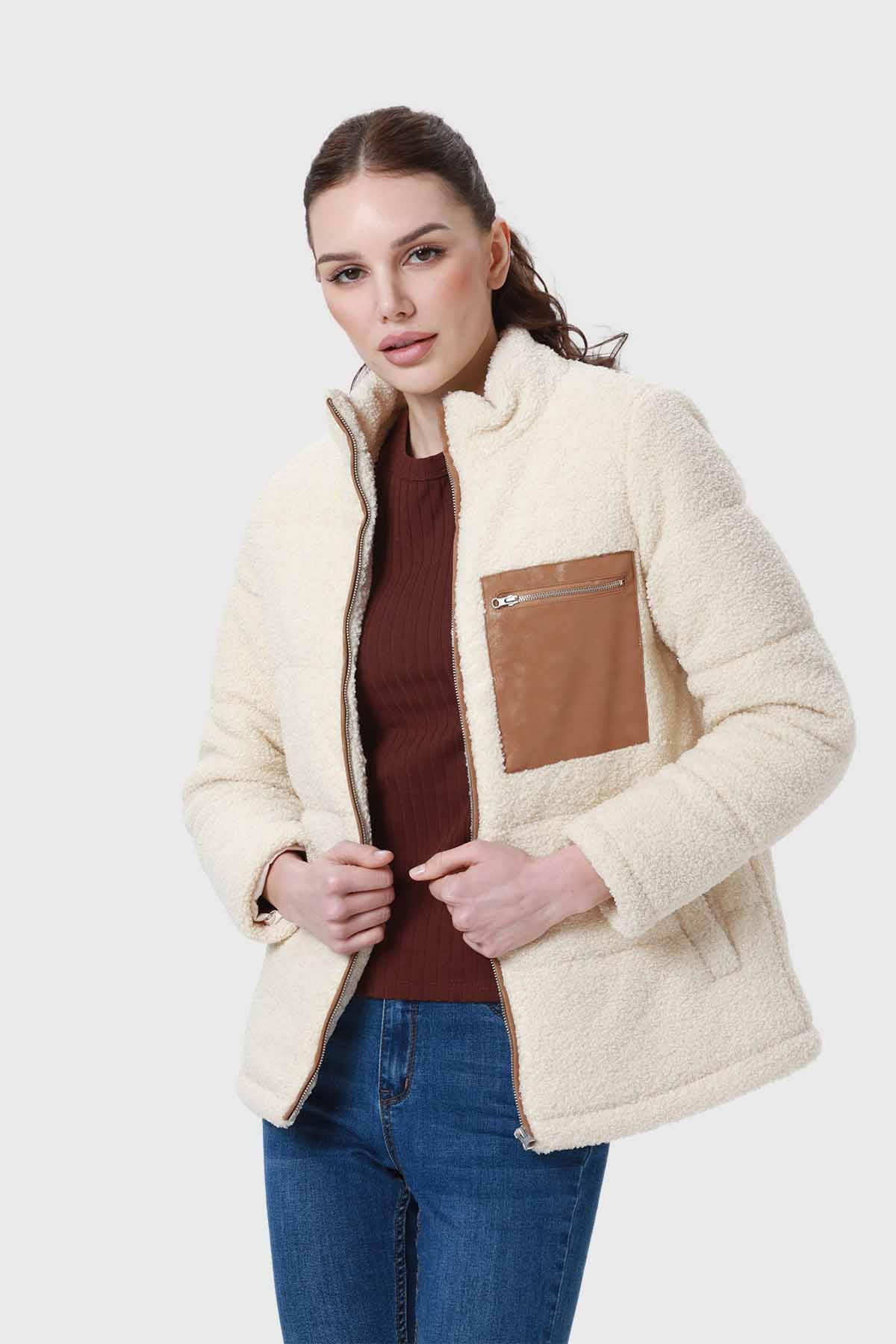 Polar Mujer Tipo Chaqueta Puffa Arena