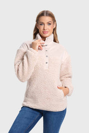 Polar Mujer Corderito Beige