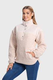 Polar Mujer Corderito Beige