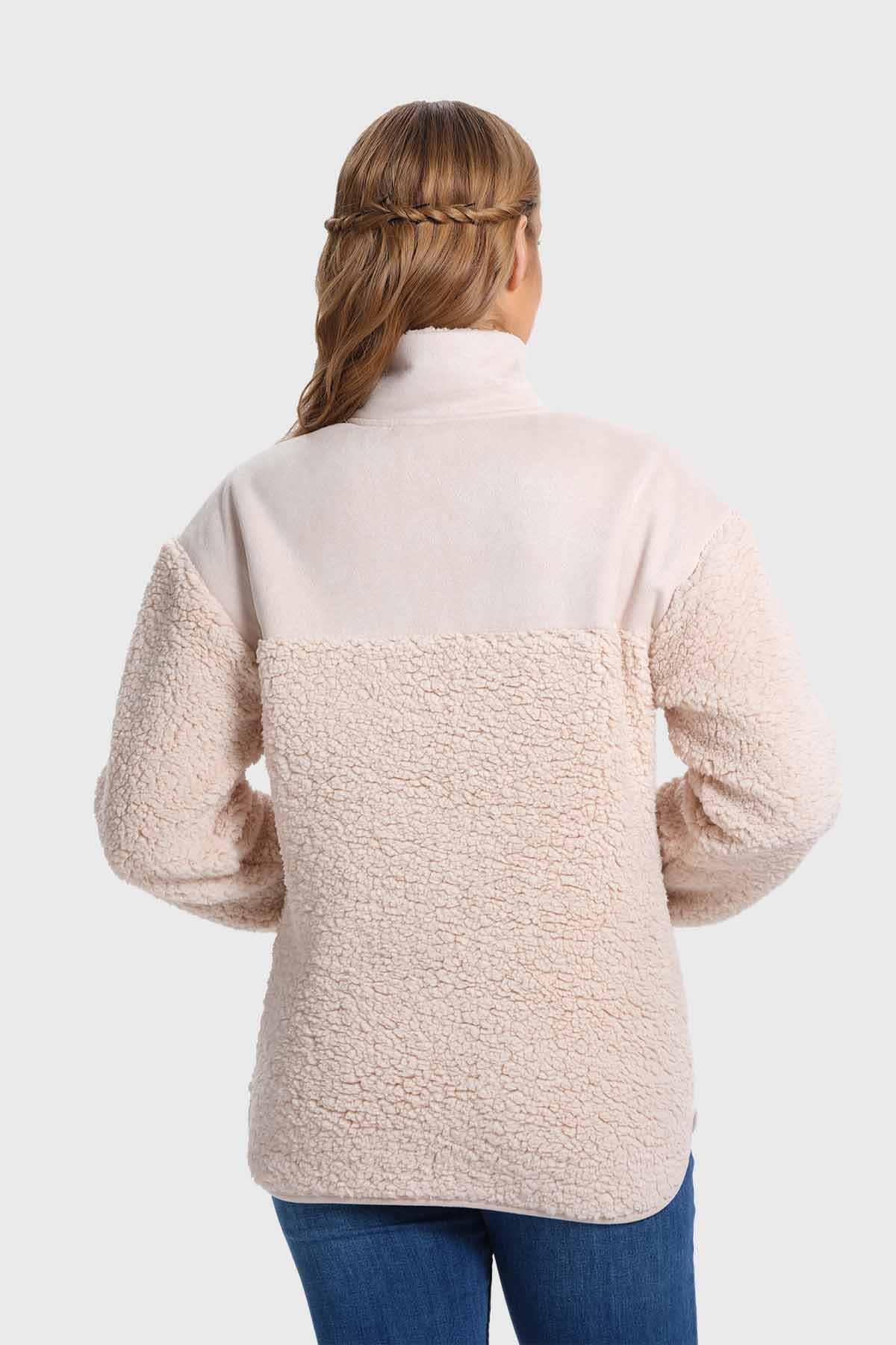 Polar Mujer Corderito Beige