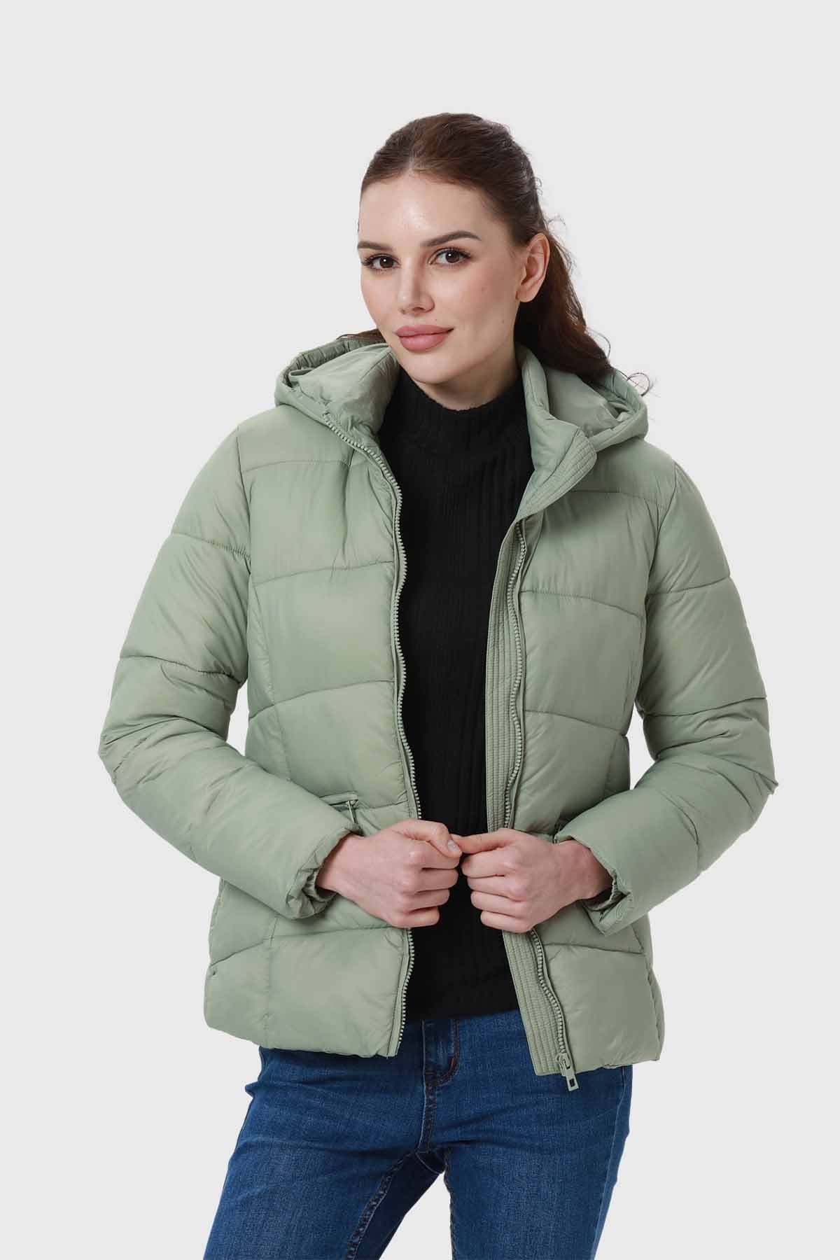 Parka Mujer Puffa Corta Verde