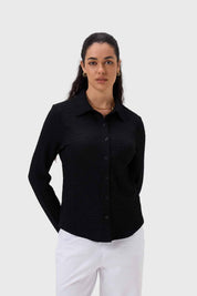 Blusa Mujer Abotonada Negro