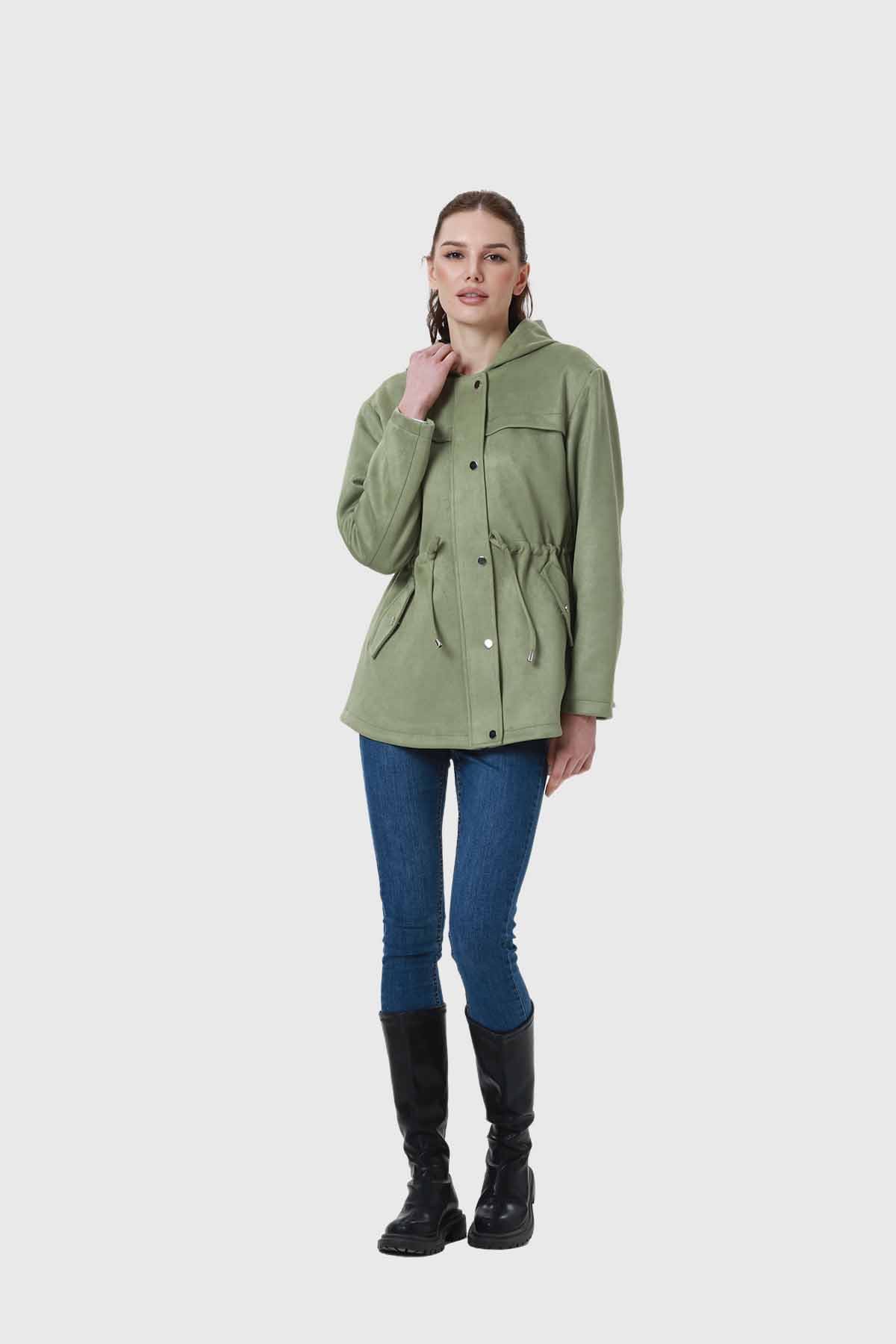 Chaqueta Mujer Gamuza Verde