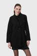 Abrigo Mujer Paño Negro Negro / XXL
