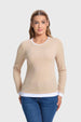 Polera Mujer Aplicación Doble Basta Beige