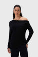 Polera Mujer C/Asimétrico Basta Negro