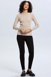 Sweater Mujer Liso Beige