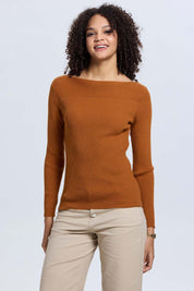 Sweater Mujer Liso Camel