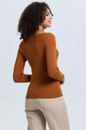 Sweater Mujer Liso Camel