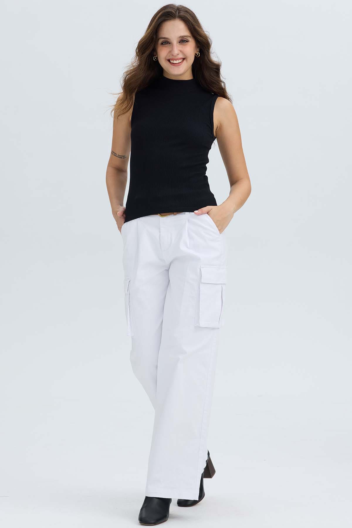 Polera Mujer Rib Negro