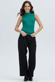 Polera Mujer Rib Verde