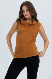 Sweater Mujer Drap Camel Oscuro