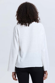 Sweater Mujer Manga Ancha Crudo