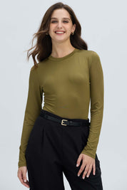 Polera Mujer Body Verde Militar