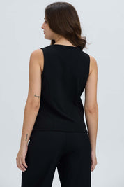 Polera Mujer Cierre Delantero Negro Negro / XXL