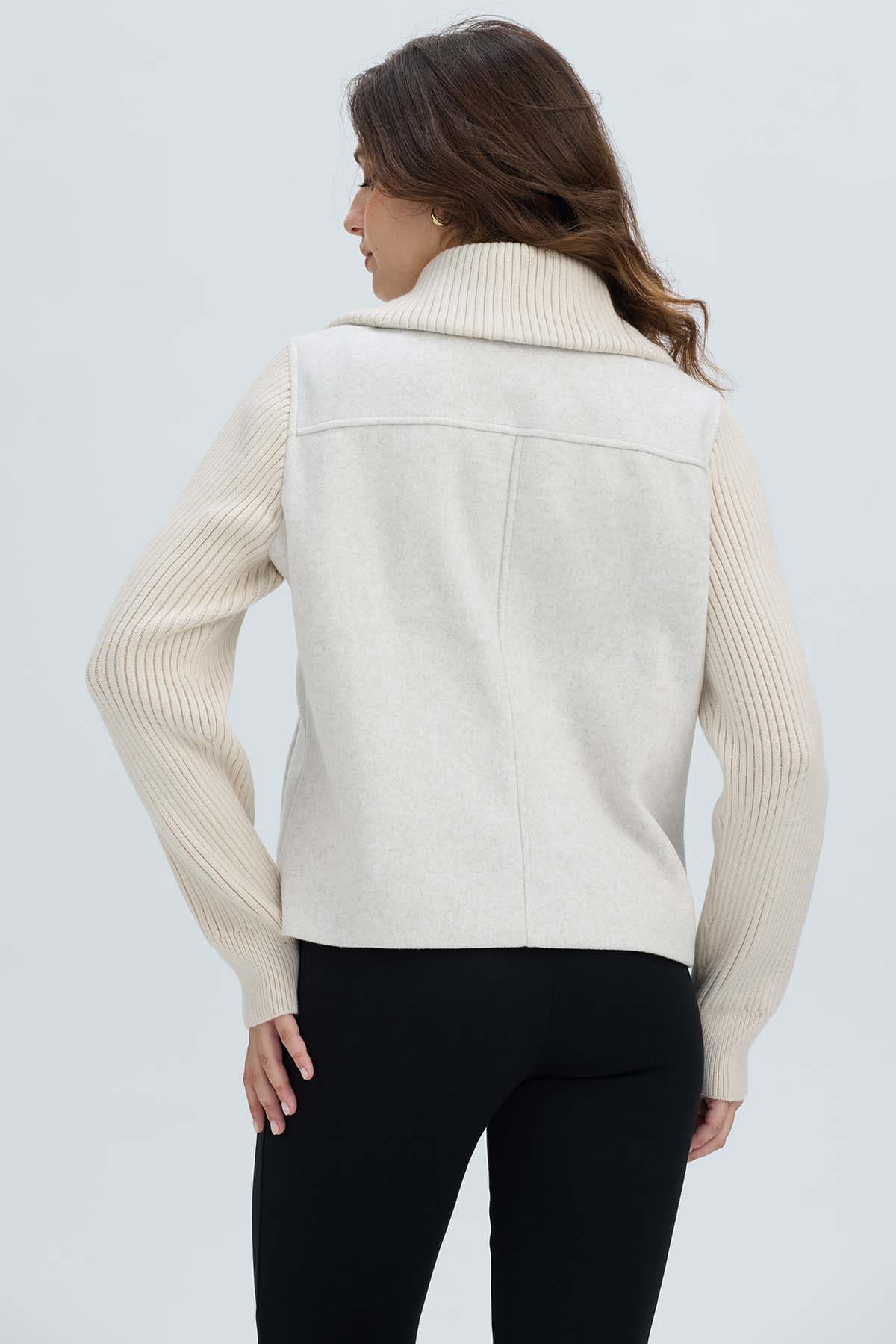 Chaqueta Mujer De Paño Beige