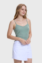 Polera Peto Mujer Pabilo Crop Verde