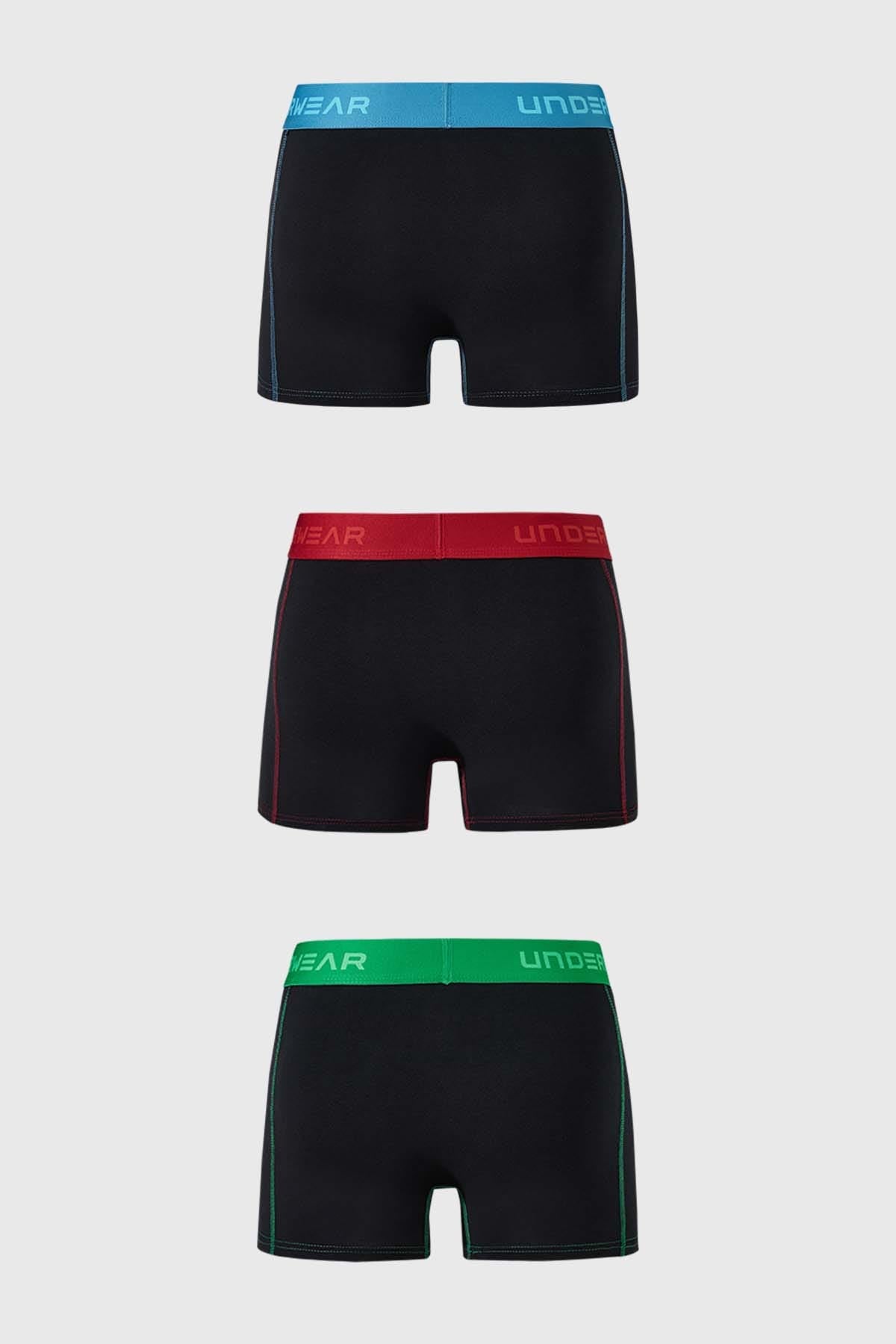 Boxer Hombre Tripack Largo Negro