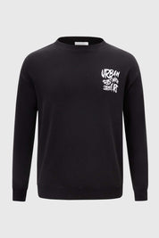 Polerón Niño Oversize Print Negro