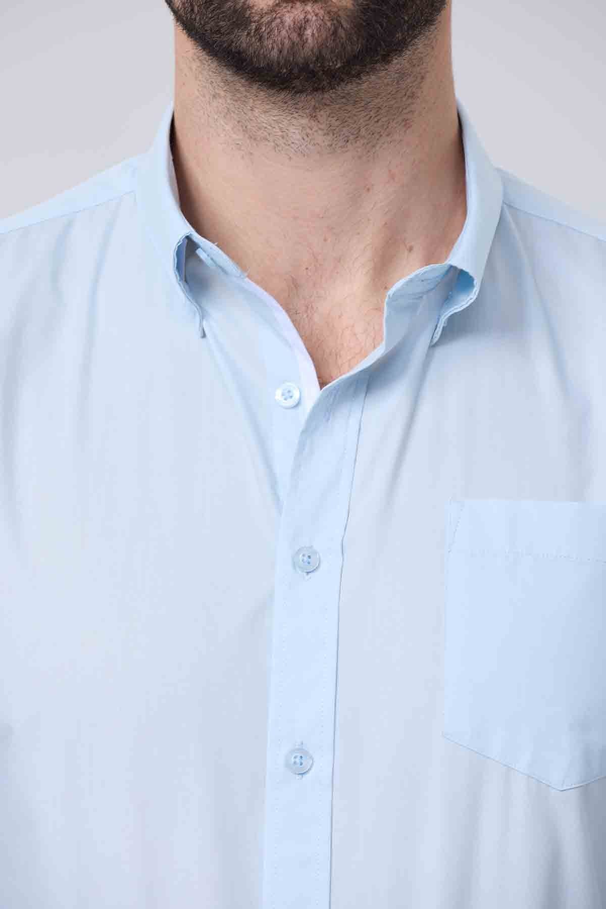 Camisa Hombre Slim Celeste