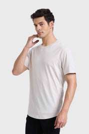 Polera Hombre Long Fit Básica Beige