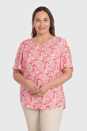 Blusa Mujer Estampada Crudo