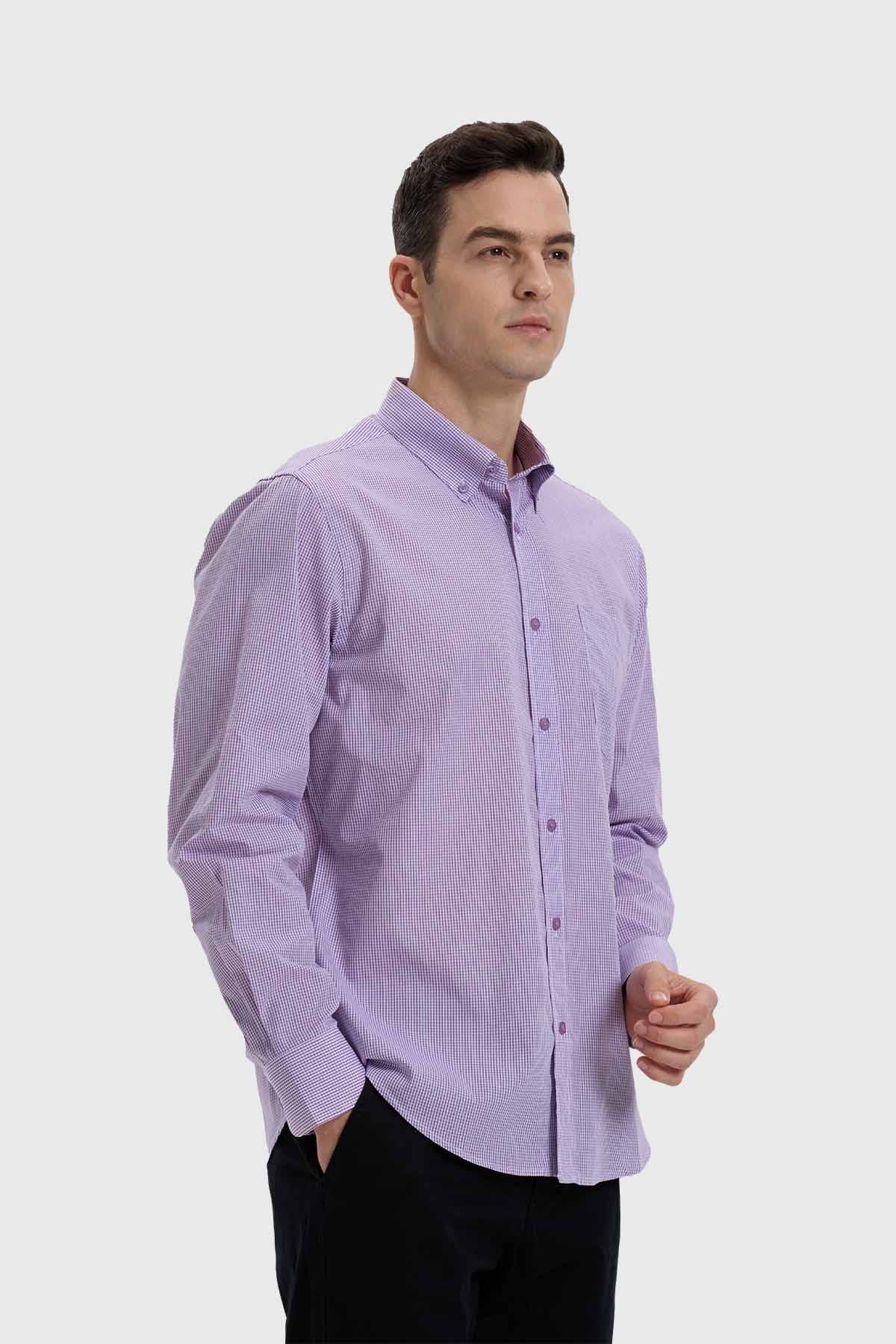 Camisa Hombre Fantasía Lila
