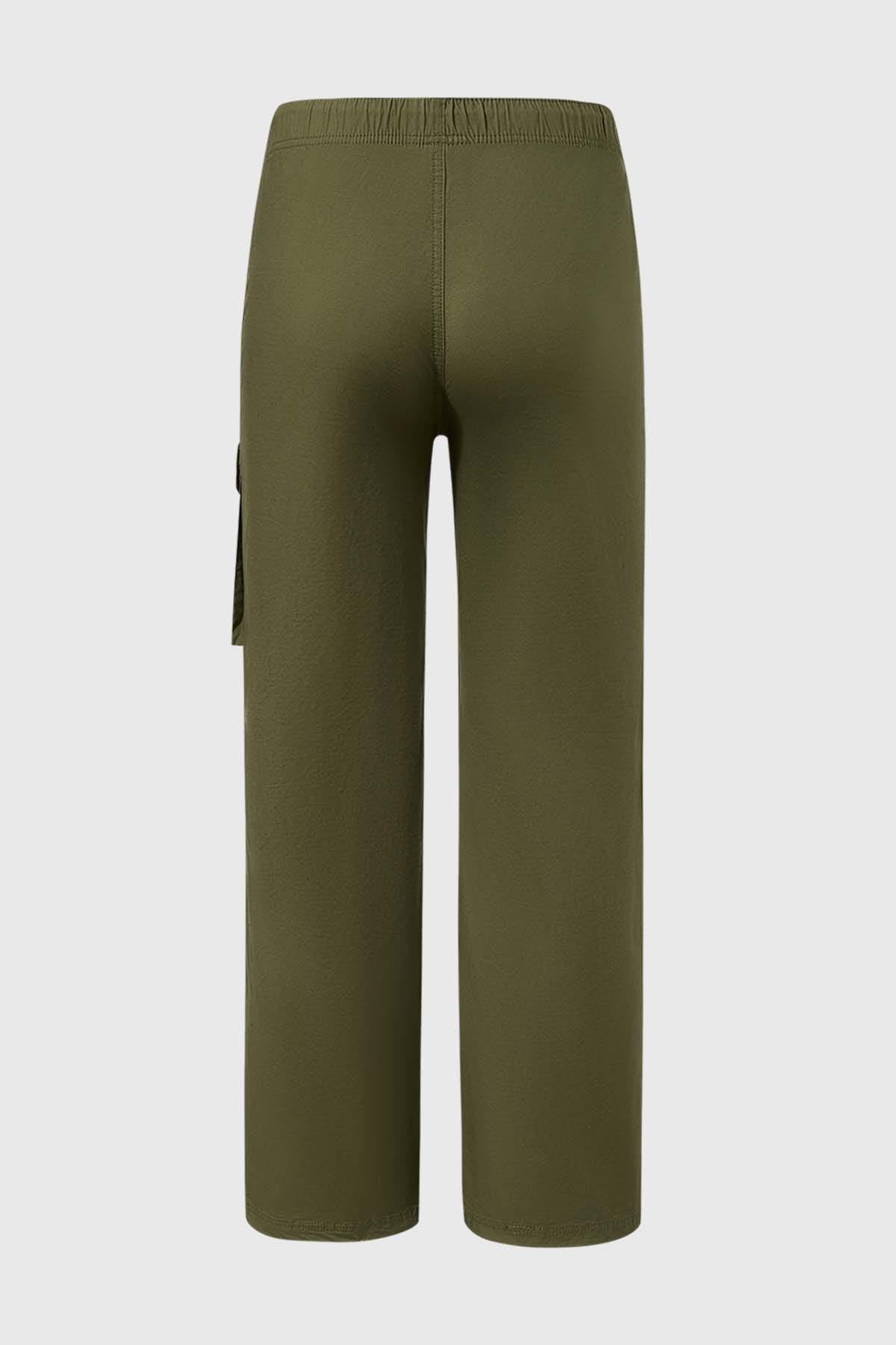 Pantalón Niño Cargo Calce Recto Verde