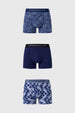 Boxer Hombre Tripack Azul