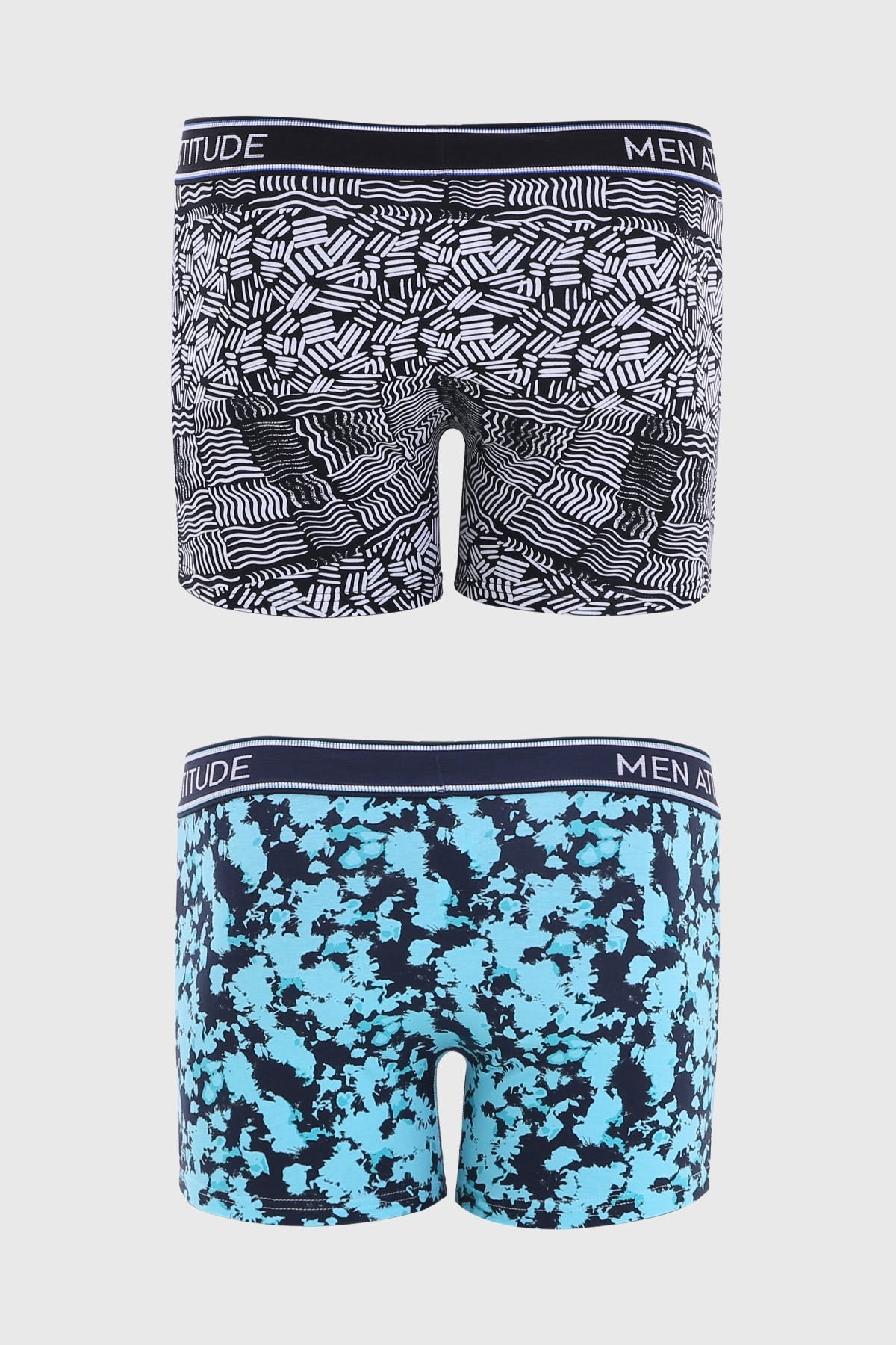 Boxer Hombre Bipack Estampado Celeste
