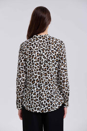 Blusa Mujer Crep Con Botón Beige