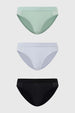 Calzón Mujer Tripack Bikini Algodón Menta