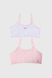 Sostén Niña Bipack Peto Colores Lisos Palo Rosa