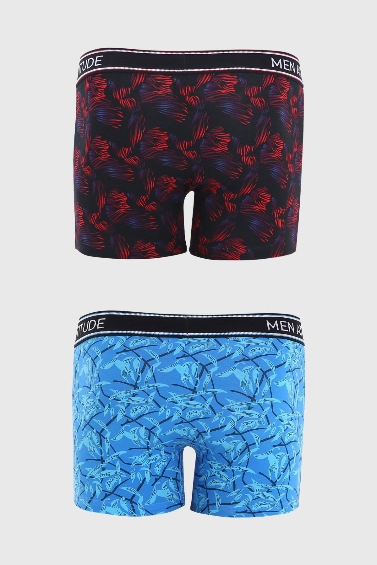 Boxer Hombre Bipack Estampado Burdeo