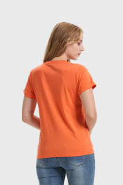 Polera Mujer Gráfica Roll Up Naranjo
