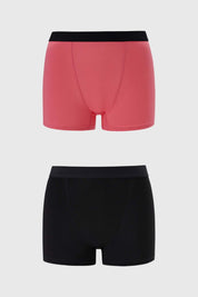 Calzón Mujer Bipack Short Tipo Boxer Rosa