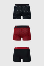 Boxer Hombre Tripack Negro