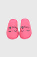 Pantufla Mujer Estampada Rosado