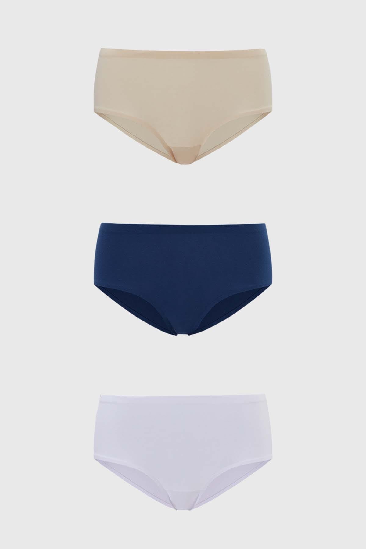 Calzón Mujer Tripack Algodón Blanco