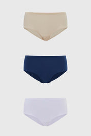 Calzón Mujer Tripack Algodón Blanco