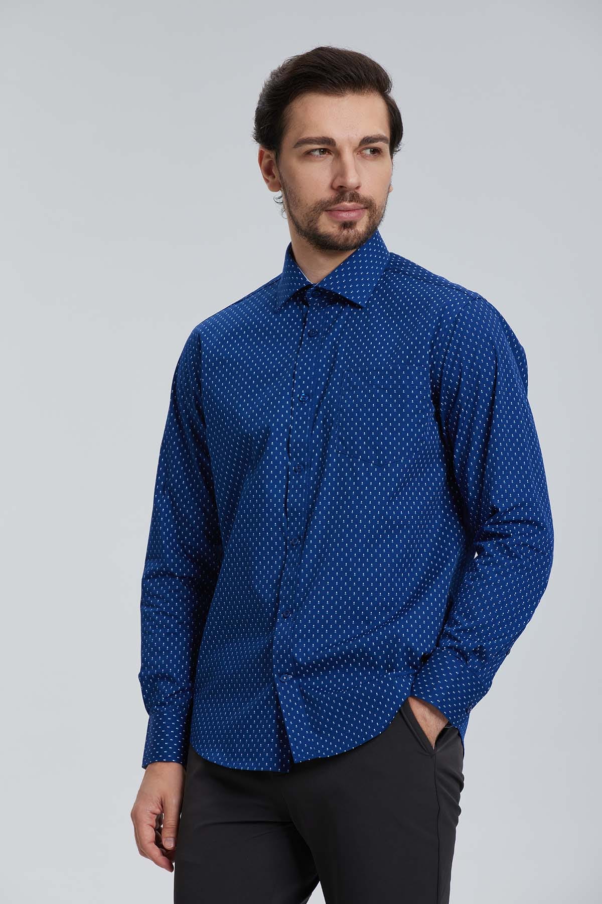 Camisa Premium Azul Oscuro