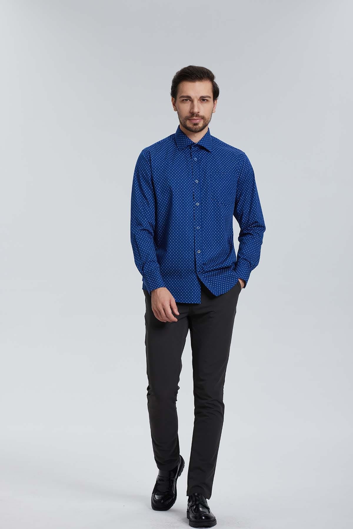 Camisa Premium Azul Oscuro