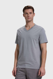 Polera Hombre Casual Básica Gris