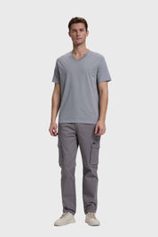 Polera Hombre Casual Básica Gris