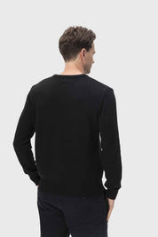 Sweater Hombre Cuello V Básico Negro