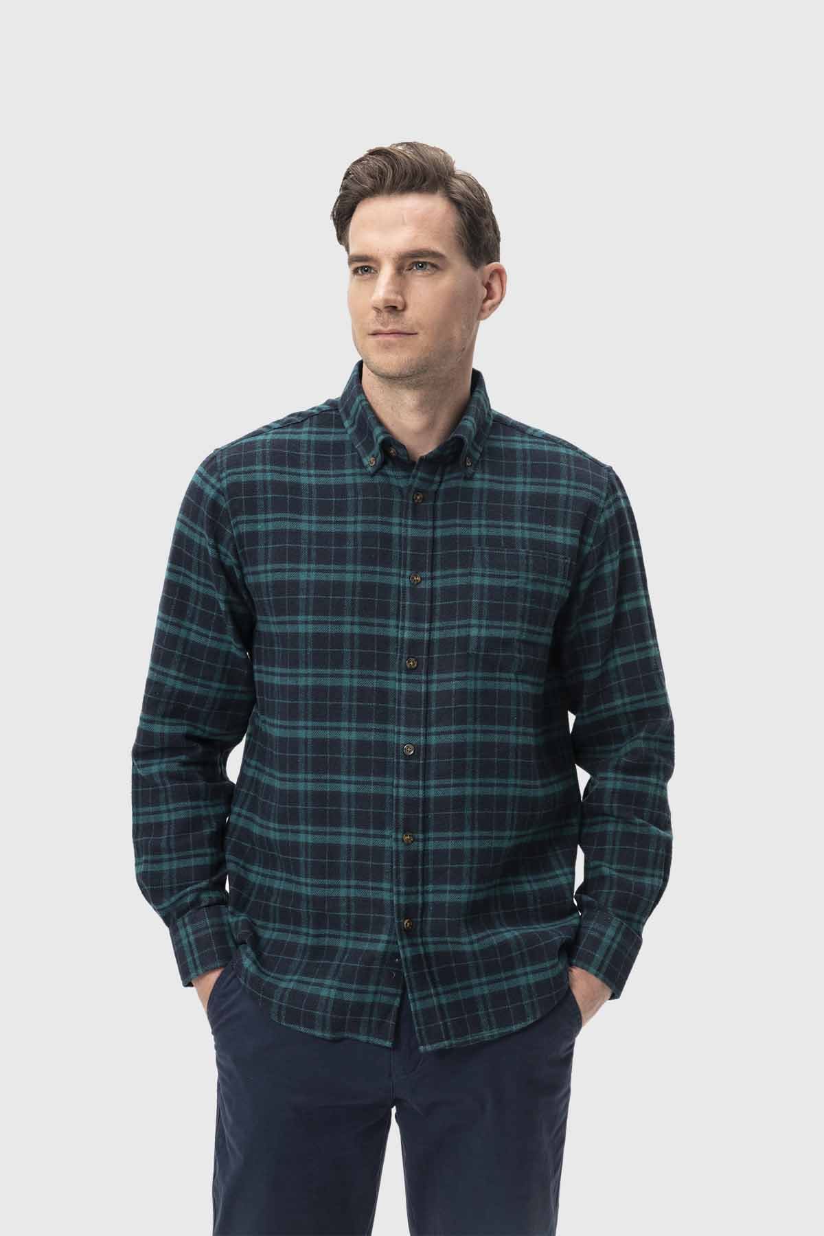 Camisa Hombre Básica Turquesa