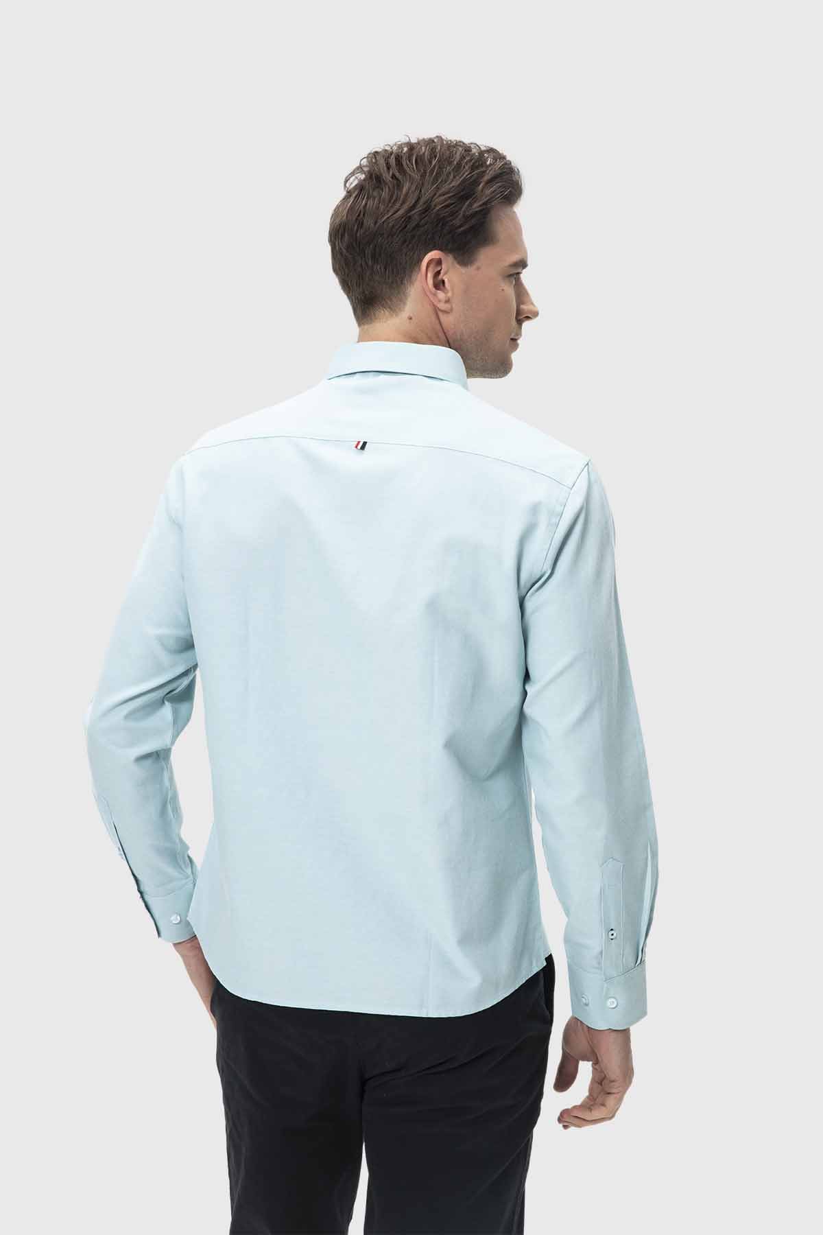 Camisa Hombre Oxford Verde