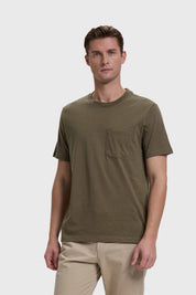 Polera Hombre Básica Con Bolsillo Verde